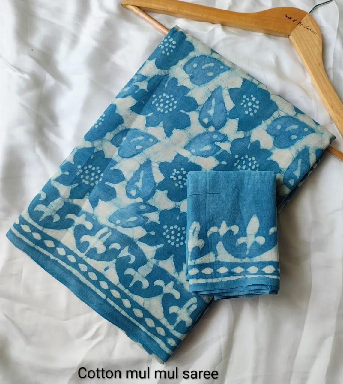 Pure Mulmul Cotton Saree with Blouse Piece - ID #M054