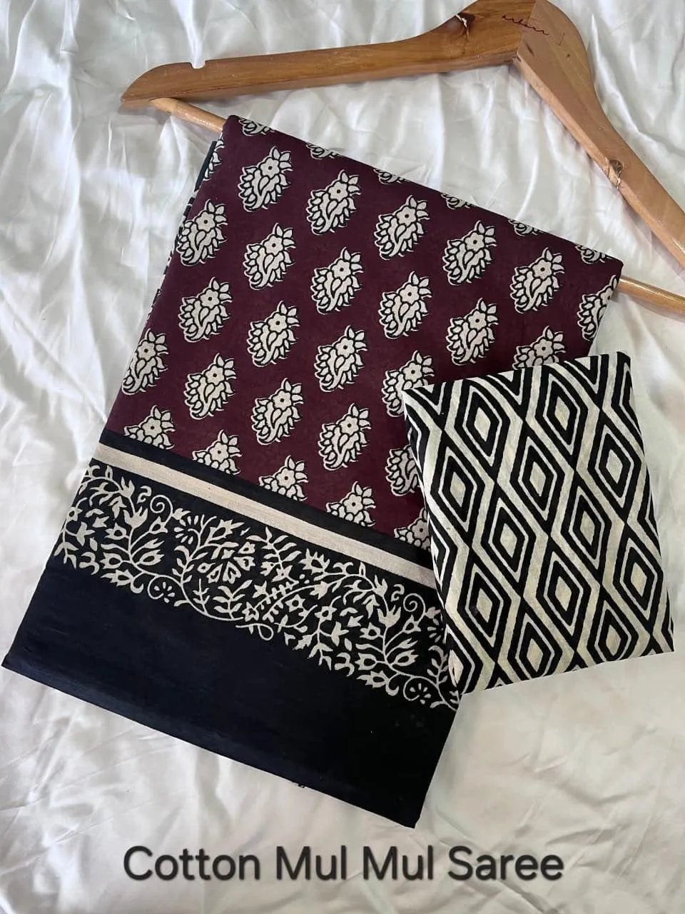 Pure Mulmul Cotton Saree with Blouse Piece - ID #M152