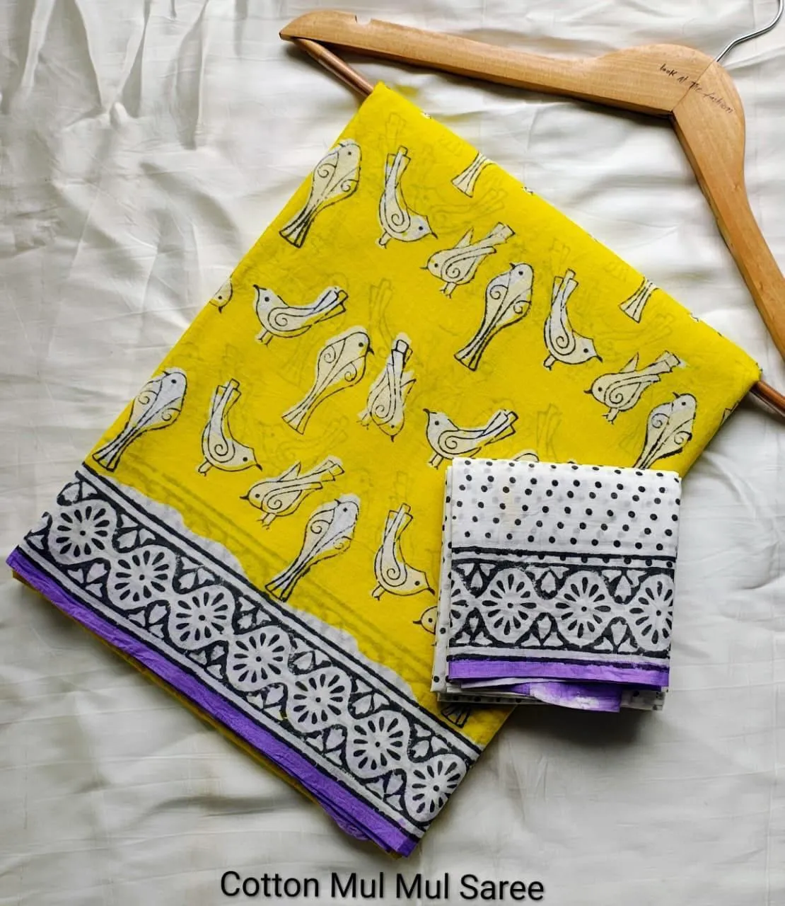 Pure Mulmul Cotton Saree with Blouse Piece - ID #M166