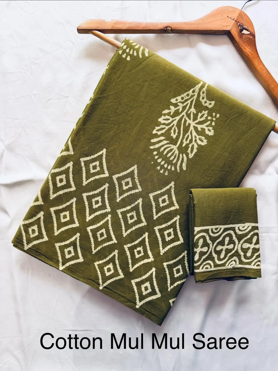 Pure Mulmul Cotton Saree with Blouse Piece - ID #M179
